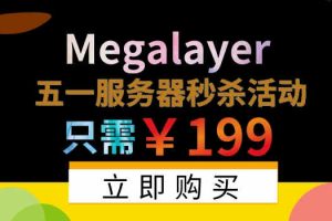 五一节Megaylayer秒杀活动：E3-1230美国服务器仅售199元