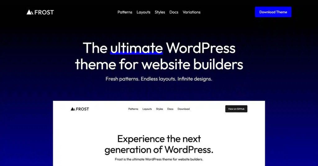 WP Engine推出全站编辑主题Frost 1.0