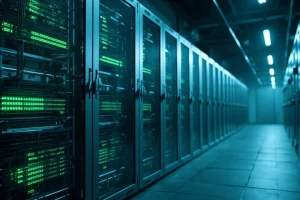 美国VPS深度横评封面配图：服务器机房实景