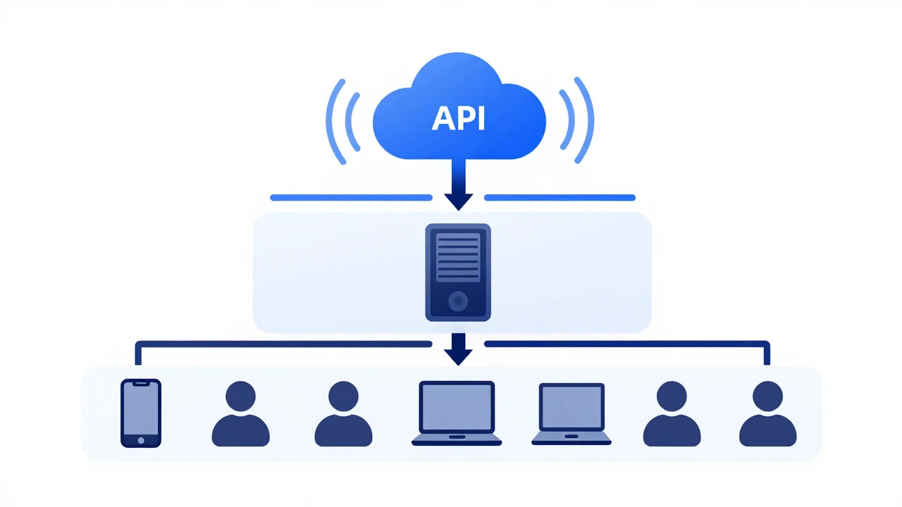 API代理三层调用架构示意