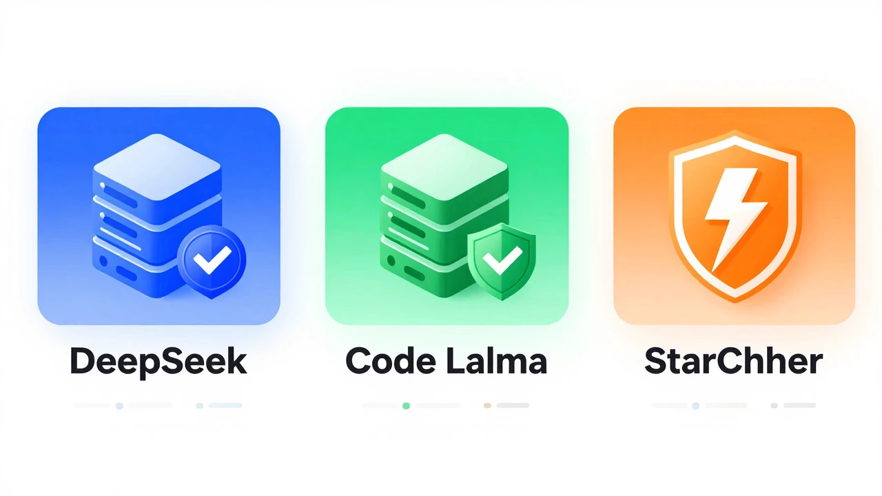 DeepSeek Coder、Code Llama、StarCoder 2 三款模型对比图