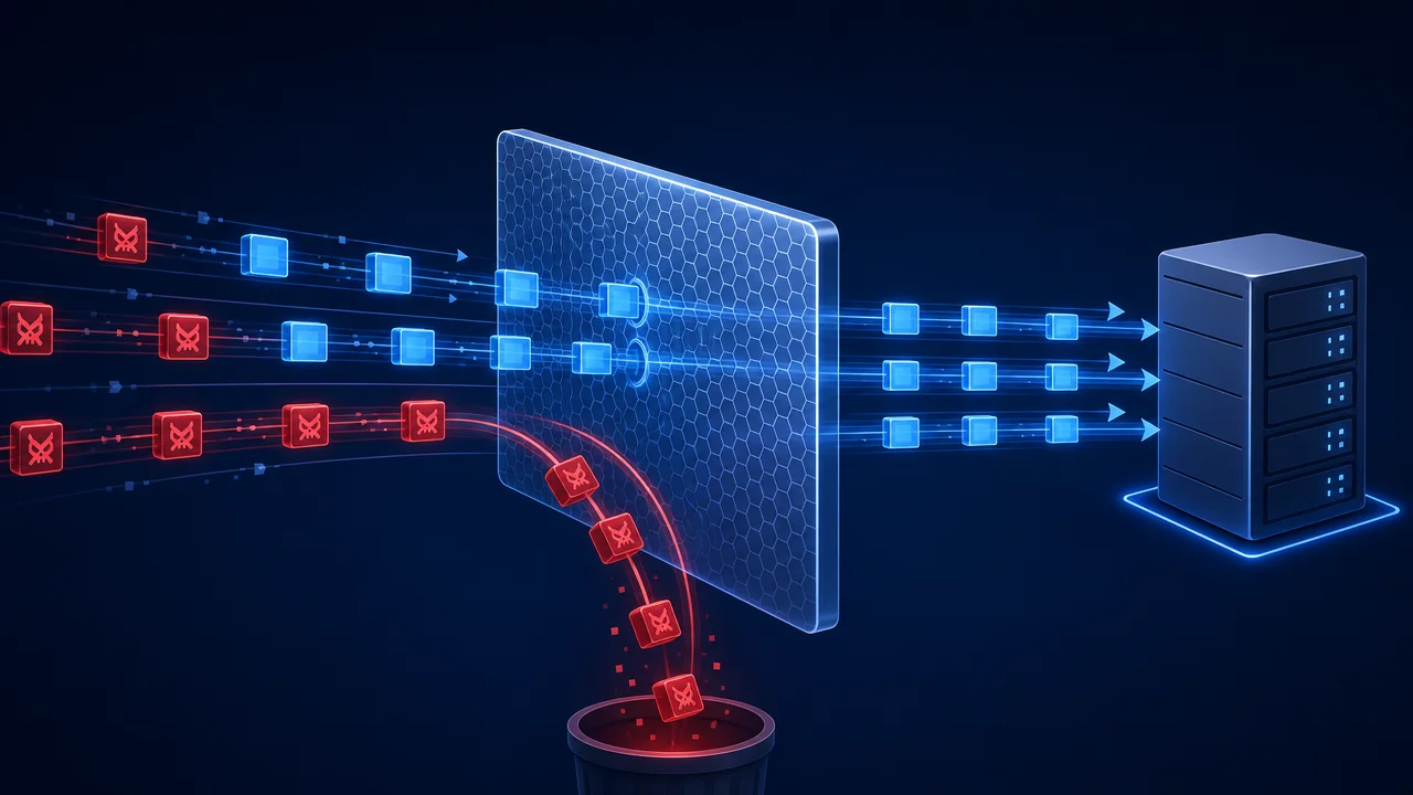 流量清洗流程 DDoS 流量清洗流程示意