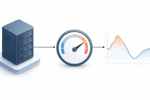 VPS 内存压力测试与资源停顿示意图