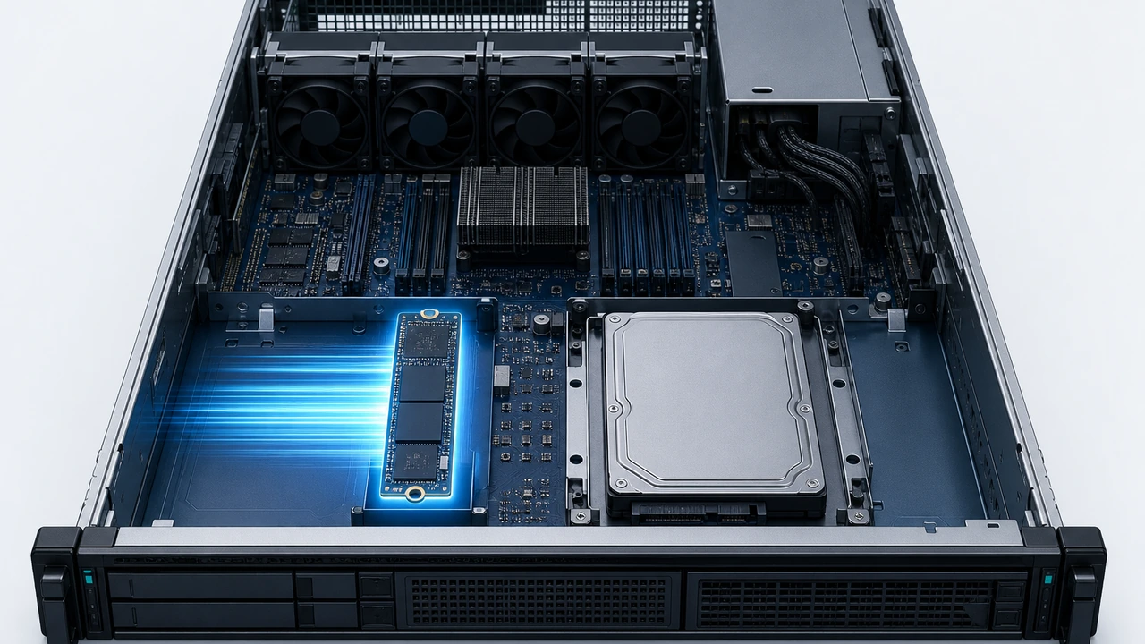 服务器机箱内 NVMe M.2 固态盘与 SATA 固态盘的性能对比封面图